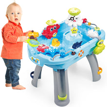 Load image into Gallery viewer, Kids Water Play Table with Fishing Game &amp; Ocean Animal Toys Summer Outdoor Indoor Water Sensory Activity Play Table Toy for Toddlers Boys Girls Age 3+
