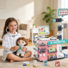 Load image into Gallery viewer, Doctor Kit for Kids, Pretend Medical Counter Set, Kids Medical Station with Stethoscope and Medical Toy Play Set, Educational Role Play Toys Christmas Birthday Gift for Kids Age 3+
