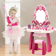 Load image into Gallery viewer, Children Dressing Table Comprehensive Play Set with Handy Carrying Case includes a dressing table, chair, jewellery stand, hangers, brushes Comprehensive Toy Set
