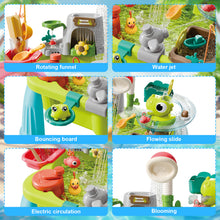 Load image into Gallery viewer, Sand Water Table Toy for Toddlers with Faucet Floating Fishing Game Food Accessories, Kitchen Play Sink Toys for Boys &amp; Girls Age 3+
