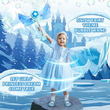 Load image into Gallery viewer, Magical Princess Bubble Wand with Wings Automatic Bubble Machine for Kids with Music Lights Indoor Outdoor Garden Adorable Toy for Kids
