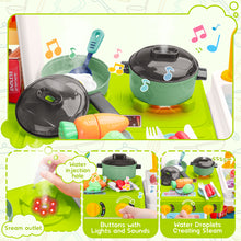 Load image into Gallery viewer, Kids Play Kitchen Set Pretend Cooking Toy with Accessories ¨C Educational Kitchen Playset for Boys and Girls Ages 3+
