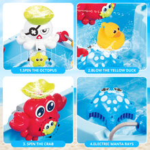 Load image into Gallery viewer, Kids Water Play Table with Fishing Game &amp; Ocean Animal Toys Summer Outdoor Indoor Water Sensory Activity Play Table Toy for Toddlers Boys Girls Age 3+
