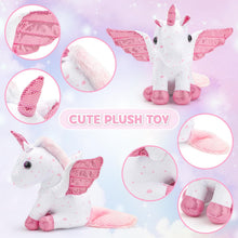 Load image into Gallery viewer, Unicorn Plush Toy Gift Set – 33‑in‑1 Creative Play Bundle with Diary, Colouring Book, Stickers &amp; Accessories – Birthday Gift for Girls Ages 3–10
