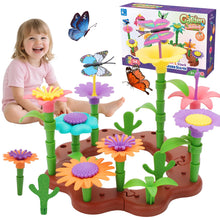 Load image into Gallery viewer, 54 PCS DIY Flower Garden Toy Creative Building Planting Set for Girls Montessori-Inspired STEM Playset for Ages 3–6
