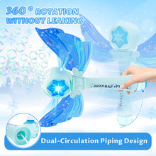 Load image into Gallery viewer, Magical Princess Bubble Wand with Wings Automatic Bubble Machine for Kids with Music Lights Indoor Outdoor Garden Adorable Toy for Kids
