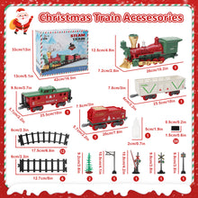 Load image into Gallery viewer, Electric Steam Train Set with Real Smoke, Lights and Sounds Classic Railway Track Toy for Kids Christmas Train Set Gift for Boys &amp; Girls Age 3+
