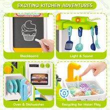 Load image into Gallery viewer, Kids Play Kitchen Set Pretend Cooking Toy with Accessories ¨C Educational Kitchen Playset for Boys and Girls Ages 3+
