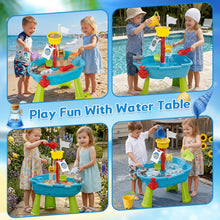 Load image into Gallery viewer, Toddler Sand Water Play Table Adventure Water Play Park with Water Squirt Sailboat Toys Outdoor Garden Beach Toys
