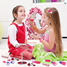 Load image into Gallery viewer, Children Dressing Table Comprehensive Play Set with Handy Carrying Case includes a dressing table, chair, jewellery stand, hangers, brushes Comprehensive Toy Set

