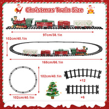Load image into Gallery viewer, Electric Steam Train Set with Real Smoke, Lights and Sounds Classic Railway Track Toy for Kids Christmas Train Set Gift for Boys &amp; Girls Age 3+
