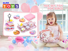 Load image into Gallery viewer, Magical Princess Tea Party Set for Kids - Adorable  Design with Carry Case, Durable Tin Tea Set, Smooth Edges, and Bright Colors - Perfect Gift for Girls&#39; Pretend Play, Birthday Parties, and Family Fun
