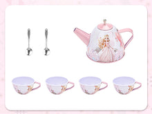 Load image into Gallery viewer, Magical Princess Tea Party Set for Kids - Adorable  Design with Carry Case, Durable Tin Tea Set, Smooth Edges, and Bright Colors - Perfect Gift for Girls&#39; Pretend Play, Birthday Parties, and Family Fun
