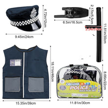 Load image into Gallery viewer, Police Costume Set with Vest Hat Toy Shotgun Role Play Police Play Children Christmas Gift Halloween Dressing Up for Kids
