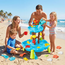 Load image into Gallery viewer, Kids Sand Water Table Toddler Water Play Table Outdoor Garden Toys with Waterfall Flower Toys Summer Beach Sandpit Toys
