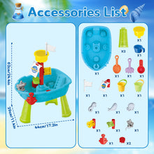 Load image into Gallery viewer, Toddler Sand Water Play Table Adventure Water Play Park with Water Squirt Sailboat Toys Outdoor Garden Beach Toys
