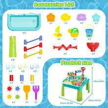 Load image into Gallery viewer, Sand and Water Table 3 in 1 Creativity Toy For Children Garden Toys Play Tray Activity Table Water Play Table Sandbox, Kids Outdoor Sand and Water Play Table
