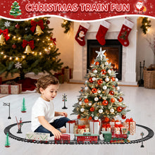 Load image into Gallery viewer, Electric Steam Train Set with Real Smoke, Lights and Sounds Classic Railway Track Toy for Kids Christmas Train Set Gift for Boys &amp; Girls Age 3+
