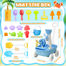 Load image into Gallery viewer, Kids Beach Toy Set with Wagon Sand Water Play Table with Accessories

