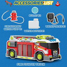 Load image into Gallery viewer, 2-in-1 Transformable Fire Truck Toy for Kids – Interactive Fire Engine Rescue Playset with Launcher, Ladder &amp; Mini Cars,Perfect Birthday &amp; Christmas Gift
