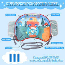 Load image into Gallery viewer, Kids Steering Wheel Toy with Lights and Music Interactive Driving Simulation Playset for Toddlers, Travel Entertainment with Horn and Gear Shift Fun Gift for Boys Girls
