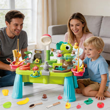 Load image into Gallery viewer, Sand Water Table Toy for Toddlers with Faucet Floating Fishing Game Food Accessories, Kitchen Play Sink Toys for Boys &amp; Girls Age 3+
