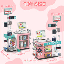 Load image into Gallery viewer, Doctor Kit for Kids, Pretend Medical Counter Set, Kids Medical Station with Stethoscope and Medical Toy Play Set, Educational Role Play Toys Christmas Birthday Gift for Kids Age 3+
