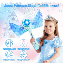 Load image into Gallery viewer, Magical Princess Bubble Wand with Wings Automatic Bubble Machine for Kids with Music Lights Indoor Outdoor Garden Adorable Toy for Kids
