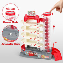 Load image into Gallery viewer, Fire Control Garage Toy Set for Kids with Sound &amp; Light Effects, Fire Rescue Building Playset with Electric Elevator, Perfect Christmas &amp; Birthday Gift for Boys and Girls Aged 3+
