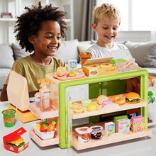 Load image into Gallery viewer, Supermarket Playset Deluxe Grocery Store with Cash Register &amp; Coffee Maker  Educational Role Play Toy for Toddlers &amp; Kids (Green or Pink)
