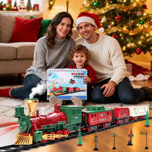 Load image into Gallery viewer, Electric Steam Train Set with Real Smoke, Lights and Sounds Classic Railway Track Toy for Kids Christmas Train Set Gift for Boys &amp; Girls Age 3+
