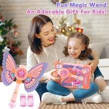 Load image into Gallery viewer, Bubble Princess Magic Wand Magic Journey for Kids Fairy Wand Detachable Wings Bubble Machine Lights &amp; Music Presents Toy Outdoor Birthdays Bubble Machine
