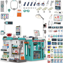 Load image into Gallery viewer, Doctor Playset for Kids, Pretend Medical Station Set, Medical Counter Set with Lights, Thermometer, Stethoscope, Role Play Educational Toys for Boys &amp; Girls Ages 3+
