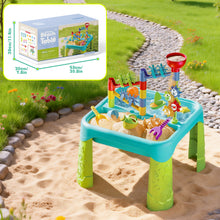 Load image into Gallery viewer, Sand and Water Table 3 in 1 Creativity Toy For Children Garden Toys Play Tray Activity Table Water Play Table Sandbox, Kids Outdoor Sand and Water Play Table
