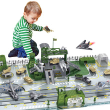 Load image into Gallery viewer, Army Men Playset Military Base Set with Military Vehicle Weapon Gear Accessories Vehicles Accessories and Play Map Great Army Toys
