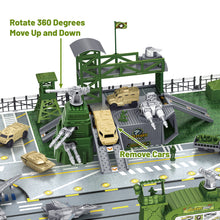 Load image into Gallery viewer, Army Men Playset Military Base Set with Military Vehicle Weapon Gear Accessories Vehicles Accessories and Play Map Great Army Toys
