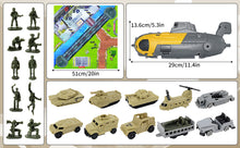 Load image into Gallery viewer, 2 in 1 Military Submarine Playset with Big Battle Map Army Toy Set Gift for Kids
