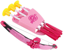 Load image into Gallery viewer, Toy Crossbow Set with Target Suction Cup Arrows and Target Board ¨C Great Indoor and Outdoor Target Games for Kids (Pink)
