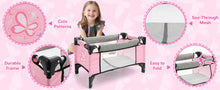 Load image into Gallery viewer, Baby Dolls Crib, Foldable Baby Doll Bed with Storage Bag, Doll Furniture Accessory for Up to 18 Inch Baby Dolls, Christmas Birthday Pretend Play Gift for Kids Ages 3+
