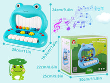 Load image into Gallery viewer, Blowing Ball Frog Piano Toy for Toddlers, Educational Musical Keyboard with Lights &amp; Sounds, Early Learning Development Toy with Color Balls and Piano Keys for Boys &amp; Girls Ages 18+ Months
