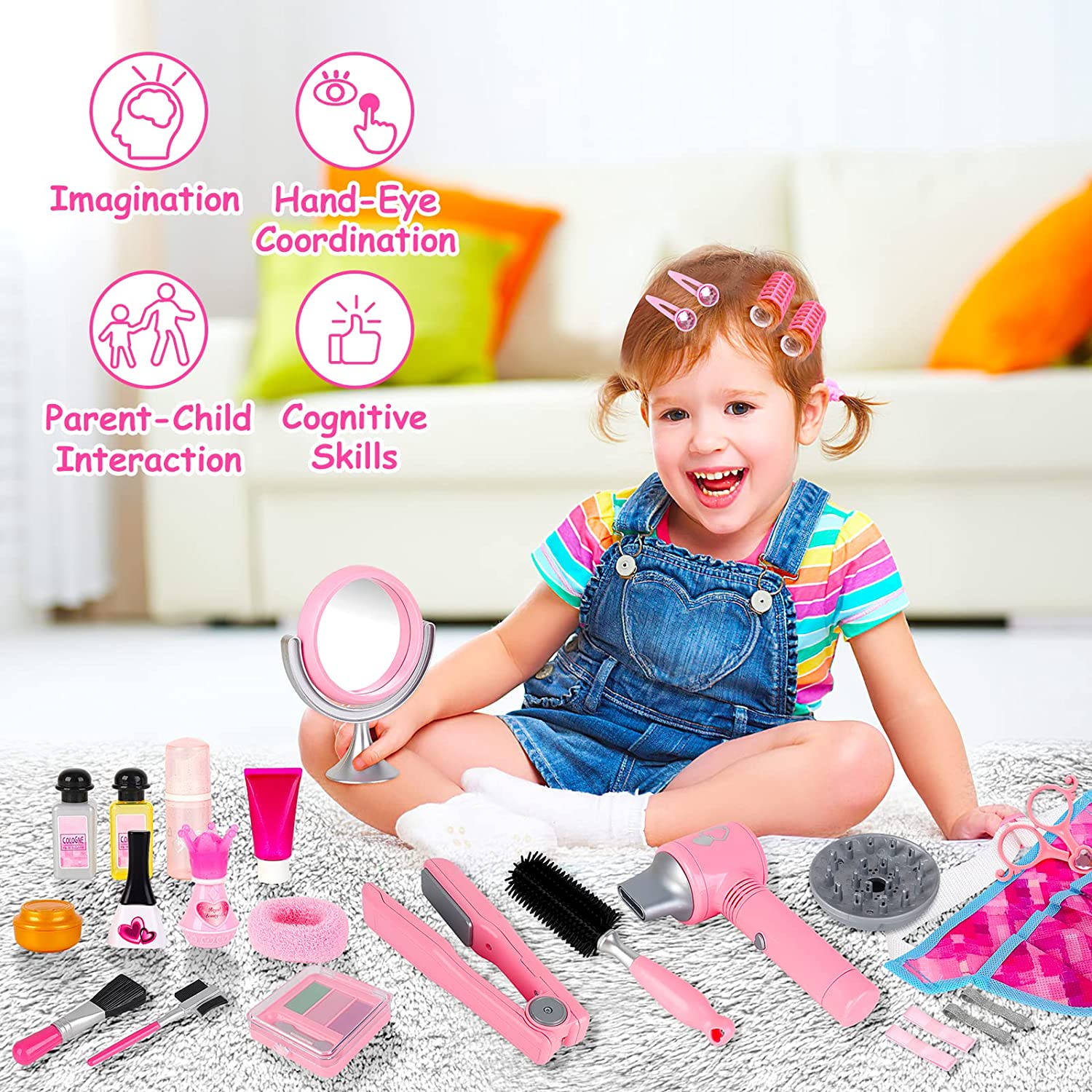 Pretend Makeup Set Hairdressing Makeup Toy Set Barber Shop And Beaut deaotoys