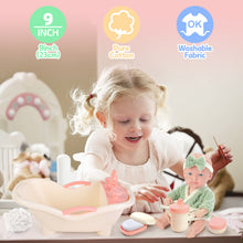 Load image into Gallery viewer, &#39;&#39;My First Baby Doll&#39;&#39; Baby Doll Set with Accessories, Baby Dolls for Girls and Boys, Baby Doll Play Set (Trolley Dolls or Bathroom Dolls)
