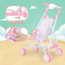Load image into Gallery viewer, My First Baby Doll Play Set with Stroller Baby Doll Pushchair with Accessories Pretend Play Baby Dolls for Girls Children Dolly Pram Toy-BD-S24
