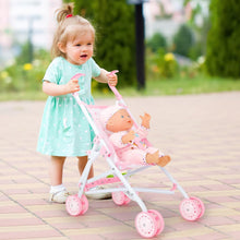 Load image into Gallery viewer, My First Baby Doll Play Set with Stroller Baby Doll Pushchair with Accessories Pretend Play Baby Dolls for Girls Children Dolly Pram Toy
