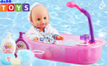 Load image into Gallery viewer, 13¡± Baby Doll Bath Time Play Set Pink with Real Water Faucet Function Removable Clothes Smooth Edges Toys Great Birthday Christmas Gift
