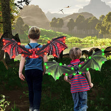 Load image into Gallery viewer, Green Electric Light-up Dinosaur Dragon Wings w/Sound Dinosaur Toy Kids Adult Halloween Costumes Cosplay Fancy Dress-up Christmas Birthday
