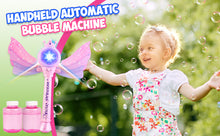 Load image into Gallery viewer, Bubble Machine for Kids Princess Bubble Wand Blower with Musical &amp; Light Up Bubble Toys Outdoor Indoor Christmas Birthday Gift
