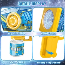 Load image into Gallery viewer, Bubble Gun for Kids Colorful LED Lights colorful bubbles Bubble Maker Outdoor Toys Bubble Gun with Bubble Solution, Bubble Blaster Toy 5000+ Bubbles Per Min Bubble Maker Outdoor Toys for Girls Party
