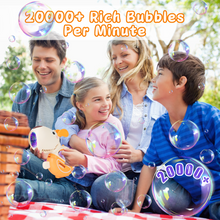 Load image into Gallery viewer, Portable Automatic Bubble Gun with Lights Music Bubble Maker Toys for Kids Boys Girls Outdoor Indoor Garden Wedding Party  Bubble Machine
