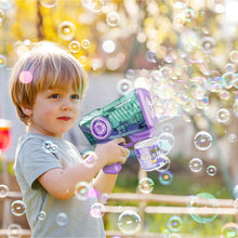 Load image into Gallery viewer, Bubble Gun for Kids Colorful LED Lights colorful bubbles Bubble Maker Outdoor Toys Bubble Gun with Bubble Solution, Bubble Blaster Toy 5000+ Bubbles Per Min Bubble Maker Outdoor Toys for Girls Party
